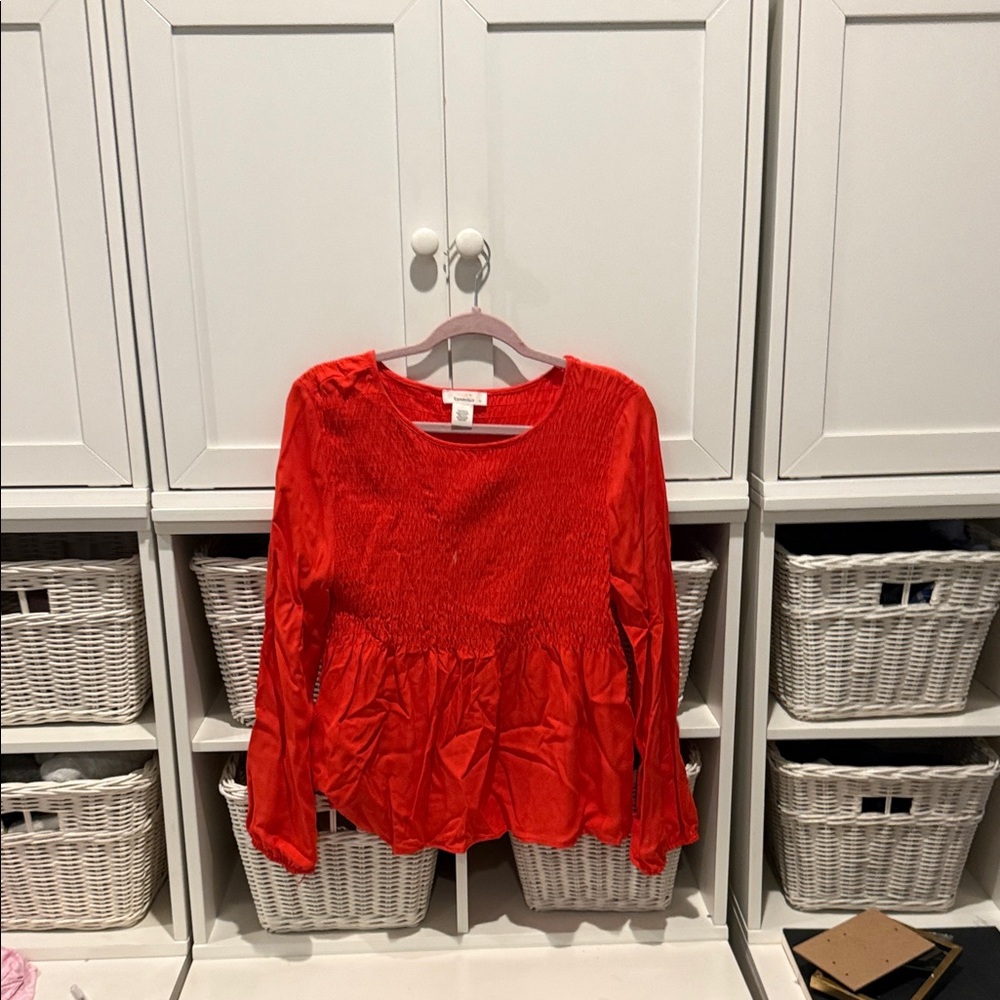 Red women’s Long Sleeve Top